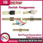 Rel MCB 1M Tebal Dudukan MCB Din Rail MCB 1 Fungsi Rel Panel Kontaktor C45 UNIVERSAL -BESI - Image 5