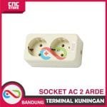 TERMINAL KUNINGAN STOP KONTAK 2 LUBANG SOCKET AC 2 ARDE - Gambar 4