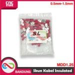 SKUN KABEL INSULATED MALE DISCONNECTS MDD 1.25 Kabel  0.5mm-1.5mm - MERAH pasangan dengan FDD 1.25 - Image 3