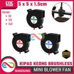 Mini Blower Fan DC Brushless 5V 12V 24V – Kipas Keong Pendingin Turbo Cooler 2PIN Elektronik