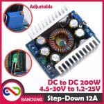 STEP DOWN 12A 200W DC TO DC ADJUSTABLE POWER SUPPLY 4.5-30V TO 1.2-25V STEPDOWN