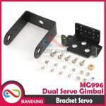 BRACKET SERVO MG995 MG996 DUAL SERVO GIMBAL ROBOT STEERING GEAR - Image 3