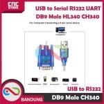 Kabel Adapter USB to Serial RS232 UART DB9 MALE HL-340 HL340 CH340 - Image 5