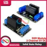 SSR SOLID STATE RELAY MODULE 2 CHANNEL 5V DC FOR ARDUINO