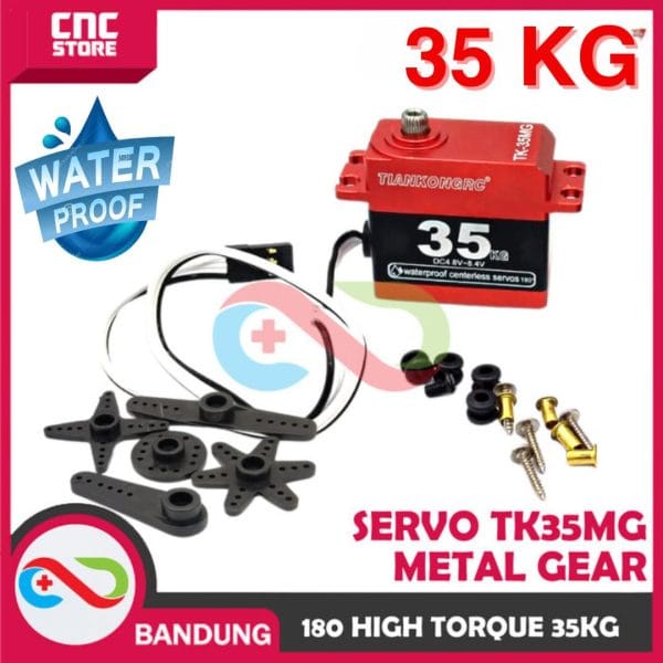 MOTOR SERVO TK35MG METAL GEAR 180 HIGH TORQUE 35KG FOR RC WATERPROOF  TIANKONGRC