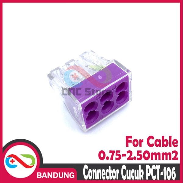TERMINAL CUCUK 6 KABEL PCT 106 BUKAN WAGO 773 PUSH KONEKTOR TUSUK JOIN