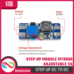 Step Up Boost Converter MT3608 – Modul DC 2A Adjustable 2V–24V ke 5V–28V - Image 3