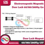 Electromagnetic Magnetic EM Door Lock Mlock Kunci Magnet 600/350/130Lbs 280/180/60Kg -12V 180KG - Image 5