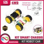 KIT Smart Chassis 4WD Robot Car Mobil – Kompatibel dengan Arduino dan Raspberry Pi