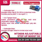 STEP UP MODULE BOOST DC DC TYPE C MT3608 ADJUSTABLE  2A 2V-24V TO 5V-28V - Image 3