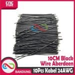 10PCS WIRE ABERDEEN BLACK WIRE CONECTING ELECTRONIC 10CM 24AWG