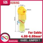 KABEL JUMPER T KUNING 4-6MM2 WIRE CONNECTOR CABANG 3 SPLITTER KUNING - Image 3