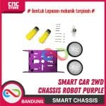 CHASSIS ALUMINUM ROBOT SMART CAR 2WD CHASSIS ROBOT PURPLE - Image 2