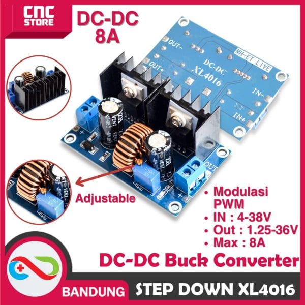 XH-M401 DCDC STEP DOWN XL4016E1 HIGH POWER LARGE 8A VOLTAGE REGULATOR