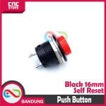 PUSH BUTTON NON LOCKING 16MM SELF RESET WARNA MERAH