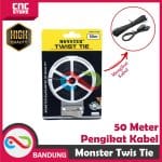 PENGIKAT KABEL TWIS TIE HITAM - 50M BLACK MONSTER CABLE TWIS TIE