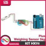 KIT HX711 MODULE 5KG PRESSURE SENSOR SET WEIGHING SENSOR ELECTRONIC SCALE MODULE - Image 3