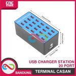 USB CHARGER CHARGING STATION 20 PORT AC 100~240V 50HZ TERMINAL CASAN 100WATT - Gambar 2