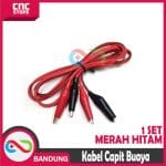 KABEL CAPIT BUAYA TO CAPIT BUAYA 1 SET MERAH HITAM 1 METER - Image 2