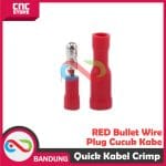 RED BULLET WIRE CONNECTOR TERMINAL PLUG CUCUK KABEL QUICK CABLE CRIMP - Image 2