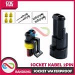 SOKET KONEKTOR KABEL ANTI AIR SOCKET WATERPROOF 2PIN - Image 2
