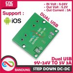 STEP DOWN DC DC 9V - 24V TO 5V 3A DUAL USB OUTPUT CHARGING MODULE - Image 2