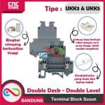 Terminal Block Susun Double Deck - Terminal Block Susun UKK3 Double Deck UKK3N Double Level CUKK-3 dan Terminal Block Susun UKK5 Double Deck UKK5N Double Level CUKK-5 -UKK3N Double Level CUKK-3
