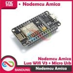 NODEMCU AMICA LUA WIFI V3 4MB 32MBITS FLASH ESP8266 ESP12 CP2102 + KABEL MICRO USB - Image 2