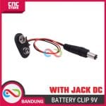 9V BATTERY BATERAI CLIP ADAPTER WITH DC JACK ARDUINO UNO MEGA - Image 3