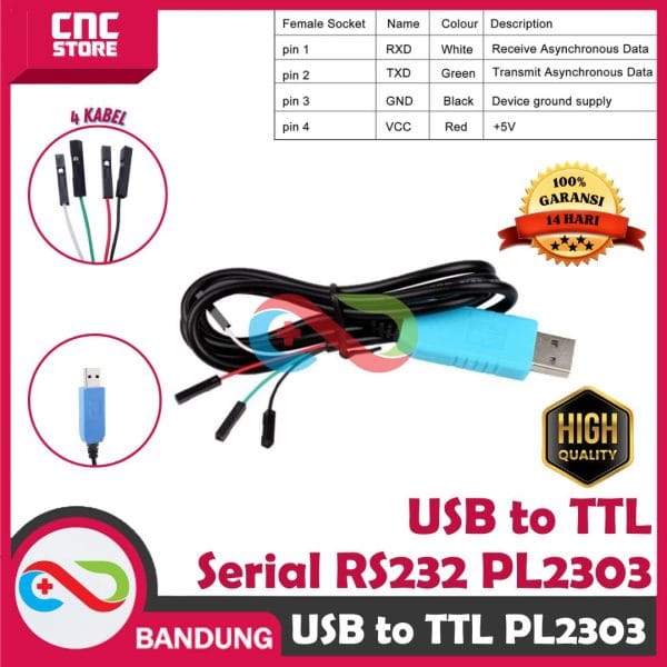 USB TO TTL SERIAL RS232 PL2303 USB SERIAL ADAPTER CONVERTER
