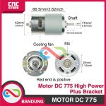 MOTOR DC 775 HIGH POWER 12-24V HIGH TORSI 6000-12000RPM PLUS BRACKET - Image 3