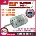 Motor DC Dinamo 545 RS-545 DC 12V AXIS AS 3mm AS PANJANG HIGH RPM With Fan