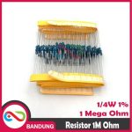 10X RESISTOR 1 M MEGA OHM 1/4W METAL FILM - Image 2