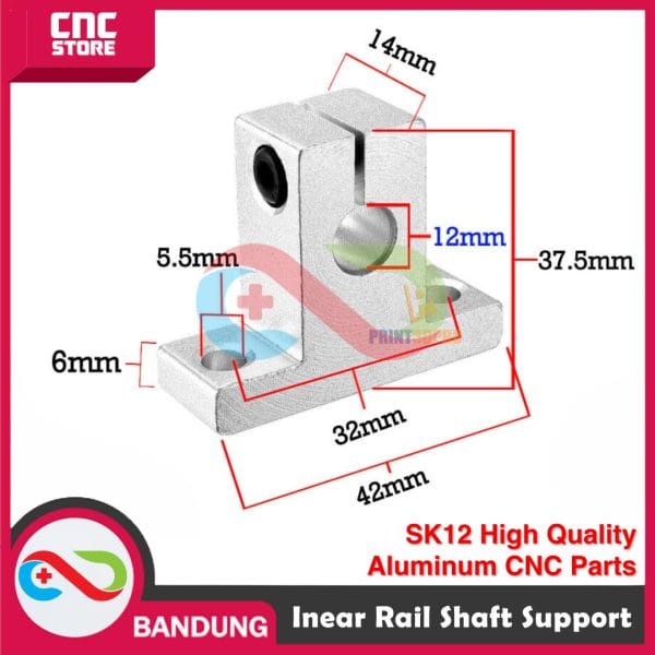INEAR RAIL SHAFT SUPPORT SK12 HIGH QUALITY ALUMINUM CNC PARTS