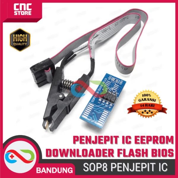 SOP8 Penjepit IC EEPROM Downloader Flash BIOS USB Speed Programmer CH341A CH341B 24 25