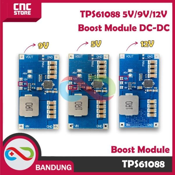 TPS61088-5V/9V/12V boost module DC-DC switching power supply high power lithium battery boost board -5V