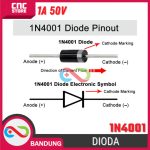 Dioda 1N4001 1A 50V – 10PCS Rectifier Diode Penyearah Arduino DIY - Image 3