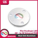 HEAT SINK ALUMINIUM PLAT PENDINGIN LED 3W - 3X 1W UNIVERSAL PCB HEATSINK DIAMETER 32MM ALUM - Image 2