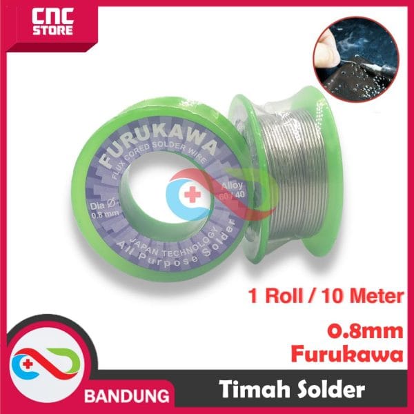 TIMAH SOLDER ROLL KECIL FURUKAWA DIAMETER 0.8  1 ROLL 10 METER 10M