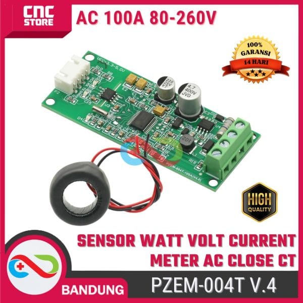 PZEM-004T V.4 Sensor Watt Volt Current Meter AC 100A 80-260V CLOSE CT