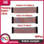 40PCS JUMPER CABLE KABEL 15CM FEMALE TO FEMALE DUPONT 40PCS