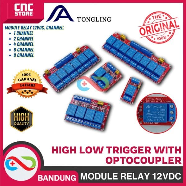 MODULE RELAY 12V HIGH LOW TRIGGER WITH OPTOCOUPLER -8 CHANNEL