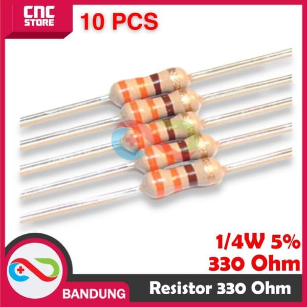 10X RESISTOR 330 330OHM 1/4W 5 METAL FILM