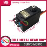 Motor Servo MG995 Tower Pro – Full Metal 180 Derajat untuk Penggerak dan Robotika - Image 2