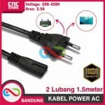 KABEL POWER AC ANGKA 8 DUA LUBANG 1.5METER