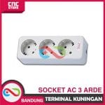 TERMINAL KUNINGAN STOP KONTAK 3 LUBANG SOCKET AC 3 ARDE - Image 4