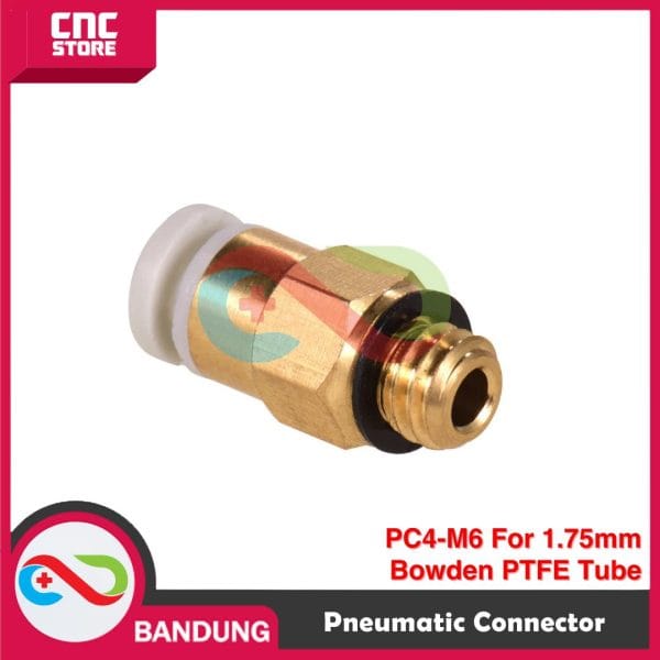 PNEUMATIC CONNECTORS PC4-M6 KUNING 3D PRINTER 1.75MM BOWDEN PTFE TUBE