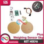 KIT HX711 MODULE 5KG PRESSURE SENSOR SET WEIGHING SENSOR ELECTRONIC SCALE MODULE - Image 2