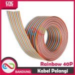 KABEL PELANGI 40 PIN 1M RAINBOW CABLE 40P RIBBON DUPONT IDC DATA PC CPU