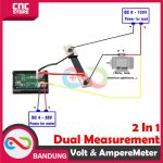 DUAL MINI VOLTMETER 100V AMPEREMETER DIGITAL 100A PLUS RESISTOR SHUNT - Image 3